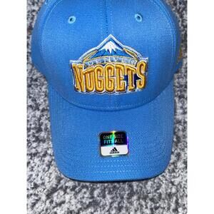 NBA Denver Nuggets Adidas Adult Structured Flex Fit Cap Hat One Size, NEW
